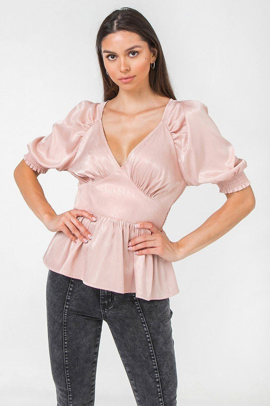 Women's A Solid Sateen Top