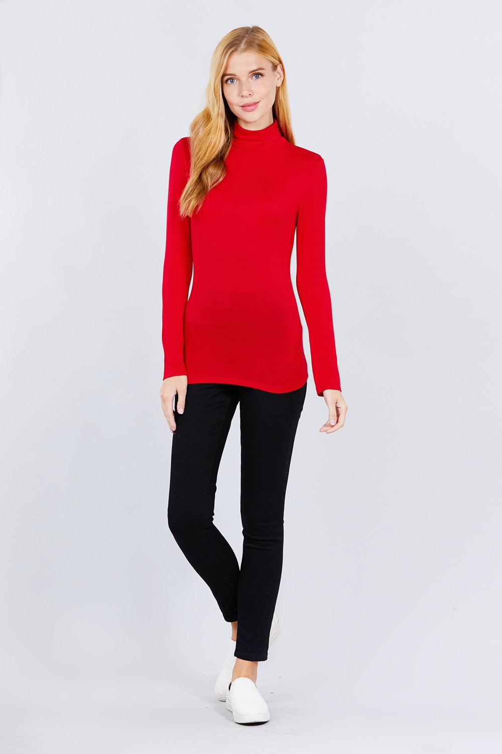 Women's Turtle Neck Rayon Jersey Top