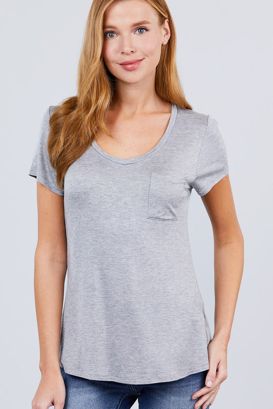 Women's V-neck Rayon Jersey Top