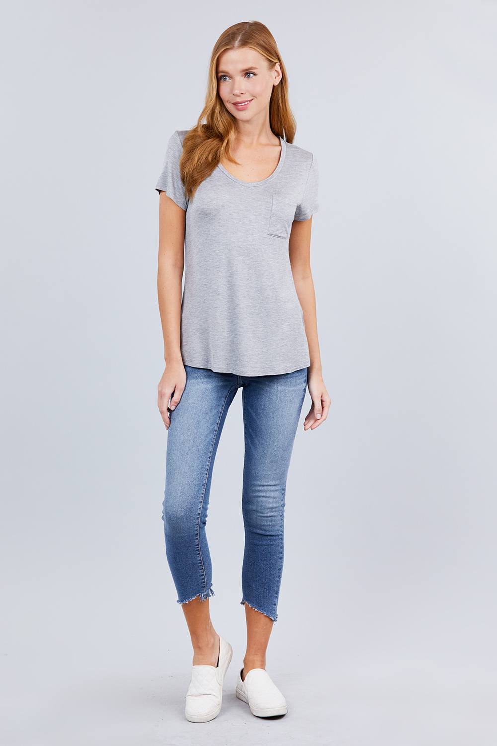 Women's V-neck Rayon Jersey Top