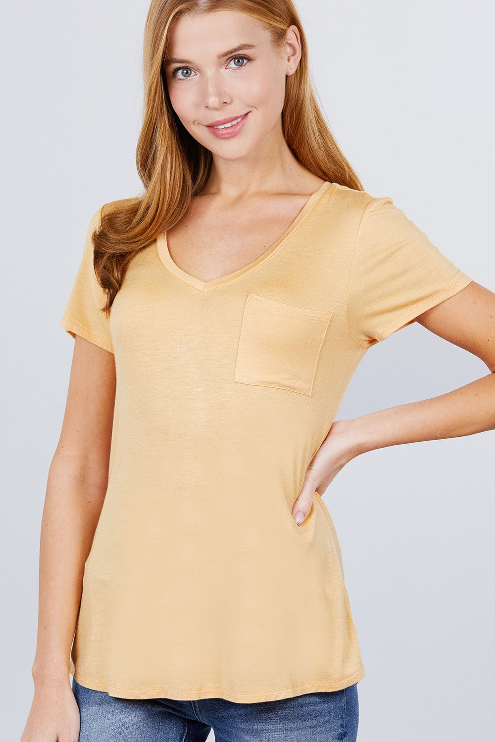 Women's V-neck Rayon Jersey Top