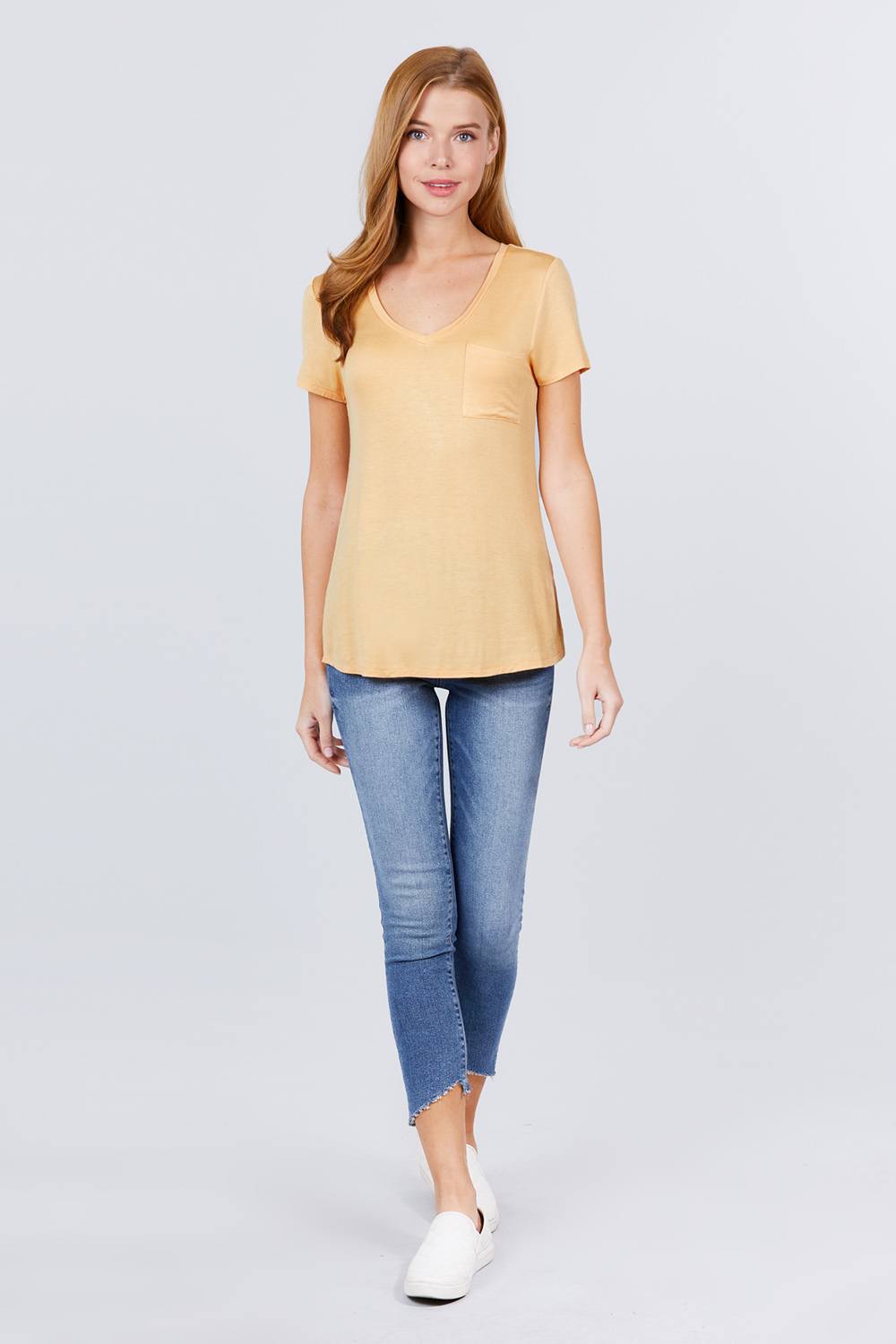 Women's V-neck Rayon Jersey Top