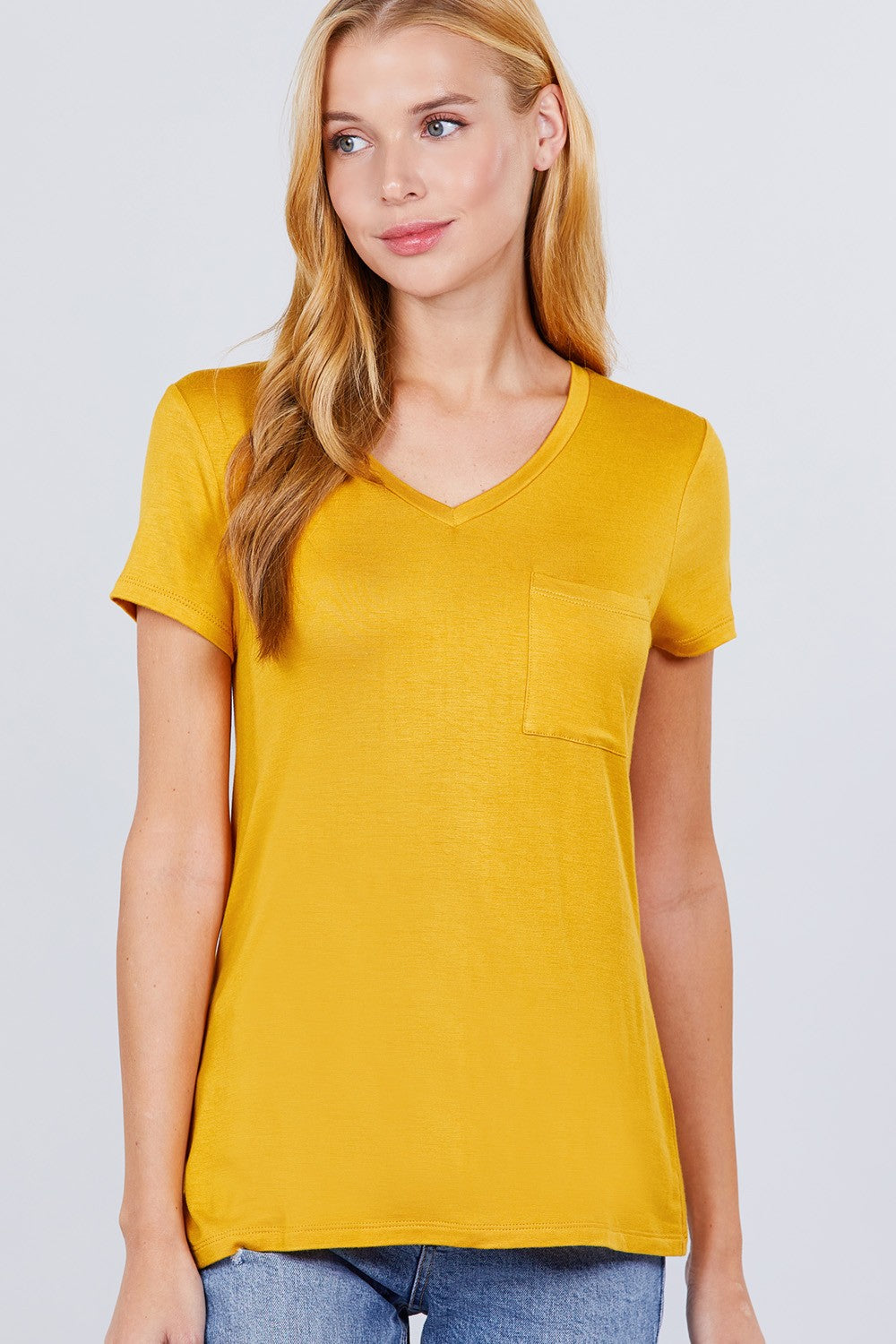 Women's V-neck Rayon Jersey Top