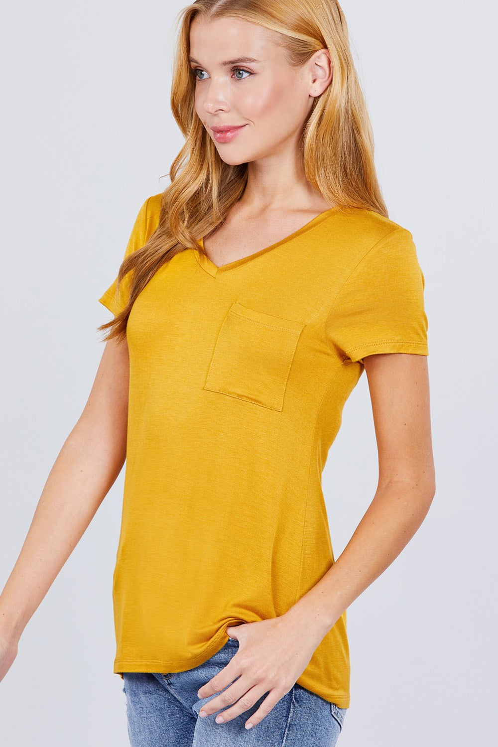 Women's V-neck Rayon Jersey Top