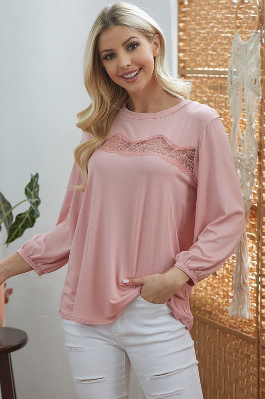 Women's Laced See Through Longsleeve Top