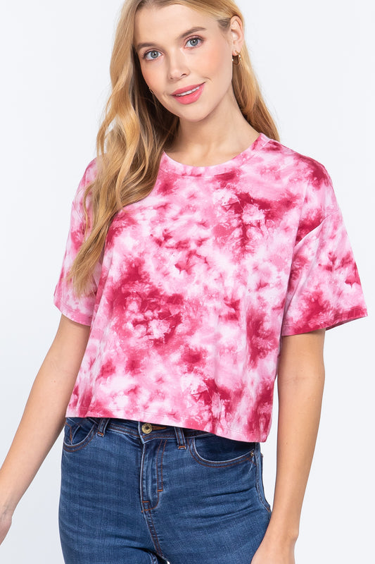 Women's Tie-dye Cotton Jersey Crop Top