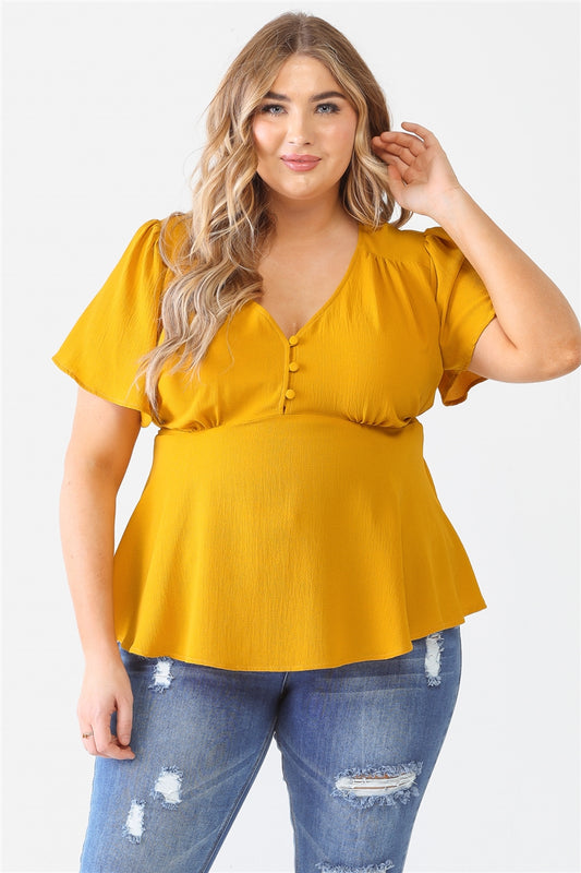 Women's Plus Tie Detail Flare Top