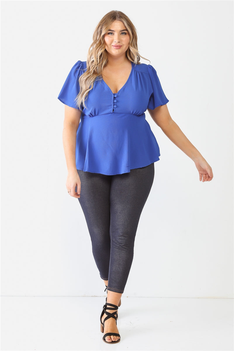 Women's Plus Tie Detail Flare Top