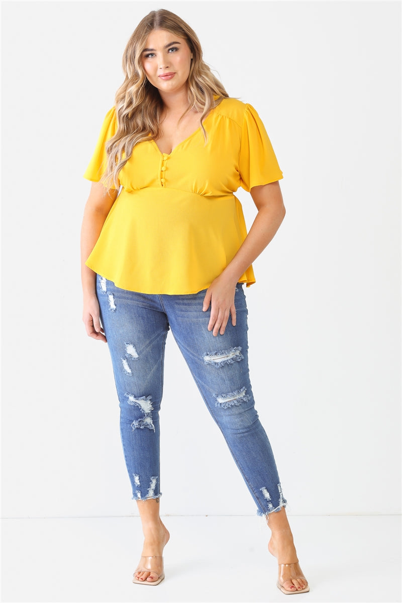 Women's Plus Tie Detail Flare Top