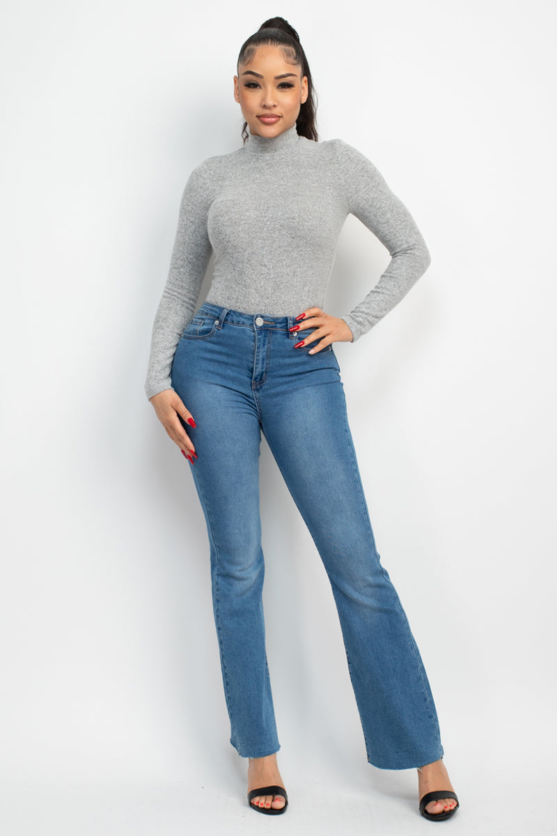 Women's Mock Neck Long Sleeve Top