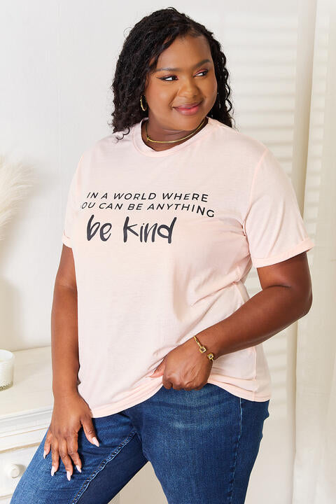 Women's Simply Love Slogan Graphic Cuffed T-Shirt