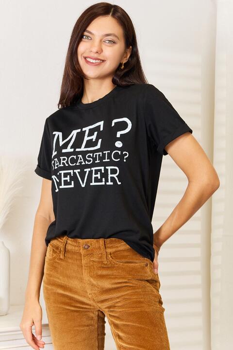 Women's Simply Love Letter Graphic Round Neck T-Shirt